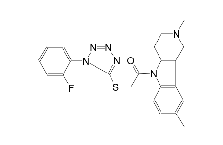 1H-pyrido[4,3-b]indole, 5-[[[1-(2-fluorophenyl)-1H-tetrazol-5-yl]thio]acetyl]-2,3,4,4a,5,9b-hexahydro-2,8-dimethyl-