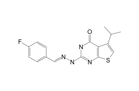 4-FLUOROBENZALDEHYDE-(5-ISOPROPYL-4-OXO-3,4-DIHYDROTHIENO-[2,3-D]-PYRIMIDINE-2-YL)-HYDRAZONE