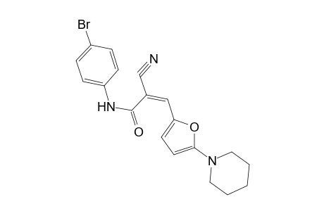 (Z)-N-(4-bromophenyl)-2-cyano-3-(5-piperidin-1-ylfuran-2-yl)prop-2-enamide