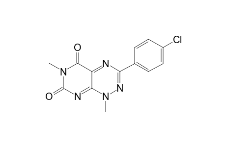 1H-Pyrimido[5,4-E][1,2,4]triazine-5,7-dione, 3-(4-chlorophenyl)-1,6-dimethyl-