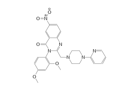 4(3H)-quinazolinone, 3-(2,4-dimethoxyphenyl)-6-nitro-2-[[4-(2-pyridinyl)-1-piperazinyl]methyl]-