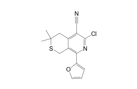 6-Chloro-8-furan-2-yl-3,3-dimethyl-3,4-dihydro-1H-thiopyrano[3,4-c]pyridine-5-carbonitrile
