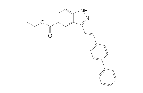 (E)-ethyl 3-(2-(biphenyl-4-yl)vinyl)-1H-indazole-5-carboxylate