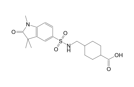 cyclohexanecarboxylic acid, 4-[[[(2,3-dihydro-1,3,3-trimethyl-2-oxo-1H-indol-5-yl)sulfonyl]amino]methyl]-