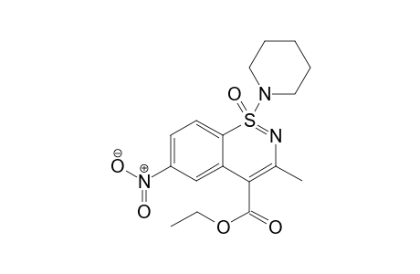 Ethyl 3-methyl-6-nitro-1-(piperidin-1-yl)benzo[e][1,2]thiazine-4-carboxylate 1-oxide