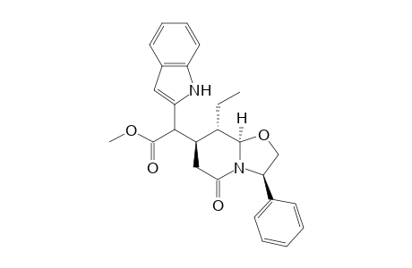 Methyl (3R,7R,8S,8aR)-8-Ethyl-.alpha.-(2-indolyl)-5-oxo-3-phenyl-2,3,6,7,8,8a-hexahydro-5H-oxazolo[3,2-a]pyridine-7-acetate