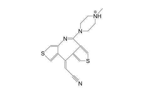 4-Cyanomethylene-7-(4-methyl-piperazino-2,3:5,6-bisthiopheno-azepine cation
