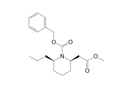 (2R,6R)-2-(2-keto-2-methoxy-ethyl)-6-propyl-piperidine-1-carboxylic acid benzyl ester