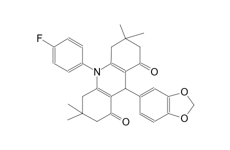 9-(1,3-benzodioxol-5-yl)-10-(4-fluorophenyl)-3,3,6,6-tetramethyl-3,4,6,7,9,10-hexahydro-1,8(2H,5H)-acridinedione