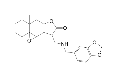 2H-Benzo[f]oxireno[2,3-E]benzofuran-8(9H)-one, 9-[[(1,3-benzodioxol-5-ylmethyl)amino]methyl]octahydro-2,5a-dimethyl-
