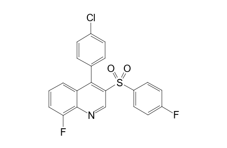 4-(4-Chlorophenyl)-8-fluoro-3-((4-fluorophenyl)sulfonyl)-quinoline
