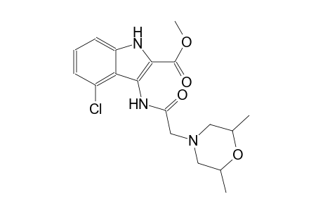 methyl 4-chloro-3-{[(2,6-dimethyl-4-morpholinyl)acetyl]amino}-1H-indole-2-carboxylate