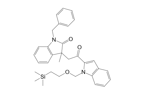 1-Benzyl-3-methyl-3-[2-oxo-2-(1-(2-trimethylsilylethoxymethyl)-1H-indole-2-yl)ethyl]indolin-2-one