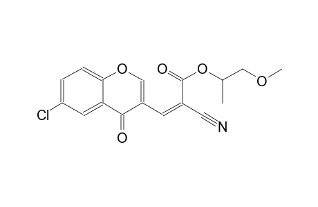 2-methoxy-1-methylethyl (2Z)-3-(6-chloro-4-oxo-4H-chromen-3-yl)-2-cyano-2-propenoate