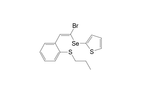 (E)-2-{[1-Bromo-2-(2-(propylthio)phenyl)vinyl]selanyl}thiophene