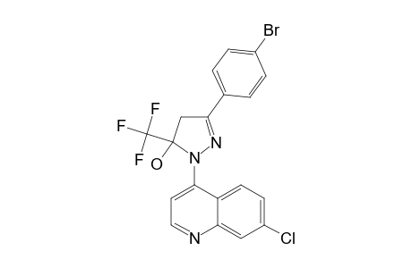 4-[3-(4-BROMOLPHENYL)-5-HYDROXY-5-TRIFLUOROMETHYL-4,5-DIHYDRO-1H-PYRAZOL-1-YL]-7-CHLOROQUINOLINE