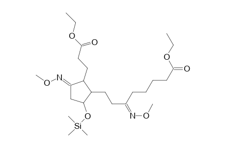 3-(2-(3-(methoxyimino)-7-(ethoxycarbonyl)heptyl)-3-(trimethylsiloxy)-5-(methoxyimino)cyclopentyl)propanoic acid ethyl ester