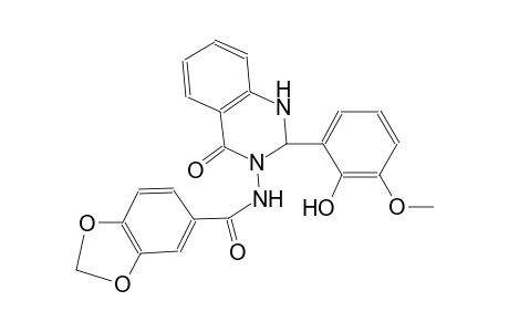 N-(2-(2-hydroxy-3-methoxyphenyl)-4-oxo-1,4-dihydro-3(2H)-quinazolinyl)-1,3-benzodioxole-5-carboxamide
