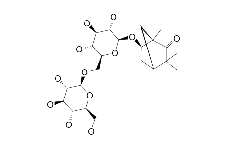 (1R,4S,6R)-6-HYDROXYFENCHAN-2-ONE-5-O-BETA-D-GLUCOPYRANOSYL-(1->6)-BETA-D-GLUCOPYRANOSIDE