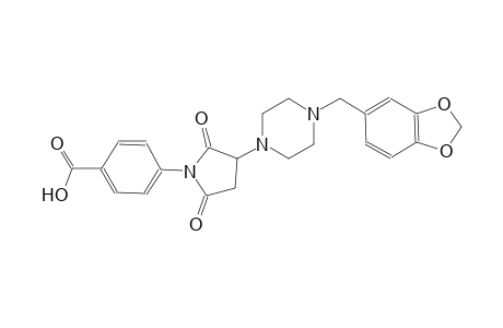 benzoic acid, 4-[3-[4-(1,3-benzodioxol-5-ylmethyl)-1-piperazinyl]-2,5-dioxo-1-pyrrolidinyl]-