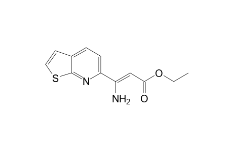 2-Propenoic acid, 3-amino-3-thieno[2,3-b]pyridin-6-yl-, ethyl ester