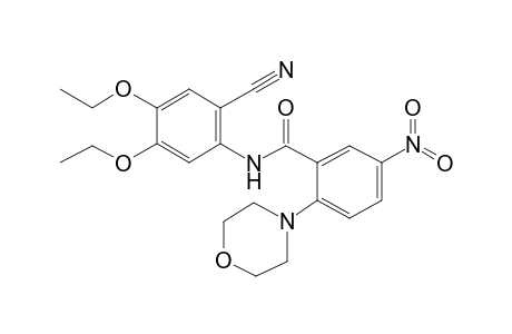 N-(2-cyano-4,5-diethoxy-phenyl)-2-morpholin-4-yl-5-nitro-benzamide