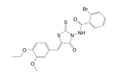 2-bromo-N-[(5Z)-5-(4-ethoxy-3-methoxybenzylidene)-4-oxo-2-thioxo-1,3-thiazolidin-3-yl]benzamide