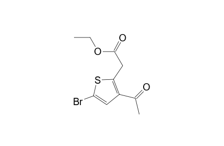 2-Thiopheneacetic acid, 3-acetyl-5-bromo-, ethyl ester