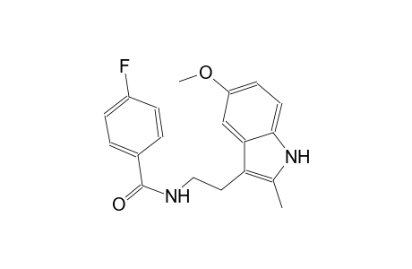 benzamide, 4-fluoro-N-[2-(5-methoxy-2-methyl-1H-indol-3-yl)ethyl]-