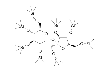 (((2R,3R,4S,5R,6R)-2-(((2S,3S,4R,5R)-3,4-bis((trimethylsilyl)oxy)-2,5-bis(((trimethylsilyl)oxy)methyl)tetrahydrofuran-2-yl)oxy)-6-(((trimethylsilyl)oxy)methyl)tetrahydro-2H-pyran-3,4,5-triyl)tris(oxy))tris(trimethylsilane)