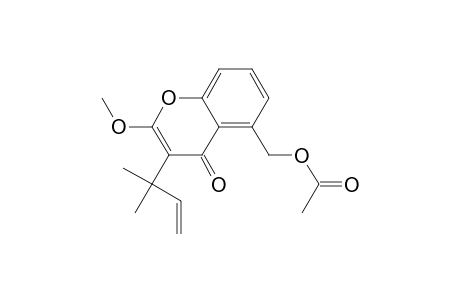 4H-1-Benzopyran-4-one, 5-[(acetyloxy)methyl]-3-(1,1-dimethyl-2-propenyl)-2-methoxy-
