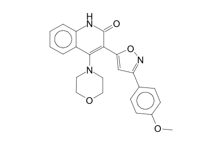 2(1H)-Quinolinone, 3-[3-(4-methoxyphenyl)isoxazol-5-yl]-4-morpholino-