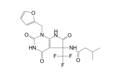 N-[1-(2-furylmethyl)-2,4,6-trioxo-5-(trifluoromethyl)-2,3,4,5,6,7-hexahydro-1H-pyrrolo[2,3-d]pyrimidin-5-yl]-3-methylbutanamide