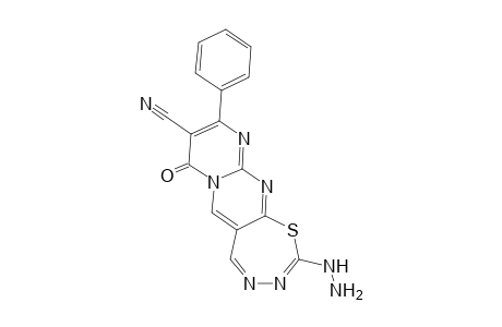 2-Hydrazino-8-oxo-10-phenyl-8H-pyrimido[1',2':1,2]pyrimido[5,4-f][1,3,4]thiadiazepine-9-carbonitrile