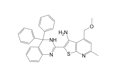 2-(4,4-Diphenyl-3,4-dihydro-2-quinazolinyl)-4-(methoxymethyl)-6-methylthieno[2,3-b]pyridin-3-amine