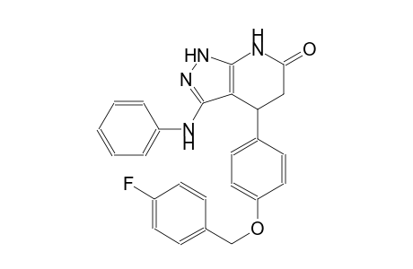 6H-pyrazolo[3,4-b]pyridin-6-one, 4-[4-[(4-fluorophenyl)methoxy]phenyl]-1,4,5,7-tetrahydro-3-(phenylamino)-