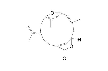6,16-Dioxatricyclo[11.2.1.15,8]heptadeca-2,8(17),13,15-tetraen-7-one, 3,14-dimethyl-11-(1-methylethenyl)-, (2Z,5R*,11S*)-(+)-