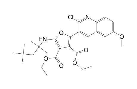 Diethyl 2-(2-chloro-6-methoxyquinolin-3-yl)-5-(2,4,4-trimethylpentan-2-ylamino)furan-3,4-dicarboxylate