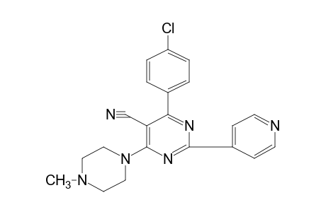4-(p-CHLOROPHENYL)-6-(4-METHYL-1-PIPERAZINYL)-2-(4-PYRIDYL)-5-PYRIMIDINECARBONITRILE