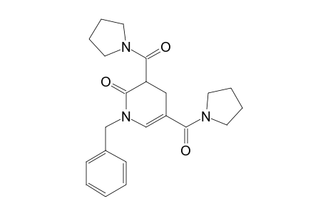1-Benzyl-3,5-bis(1-pyrrolidinylcarbonyl)-3,4-dihydro-2(1H)-pyridinone