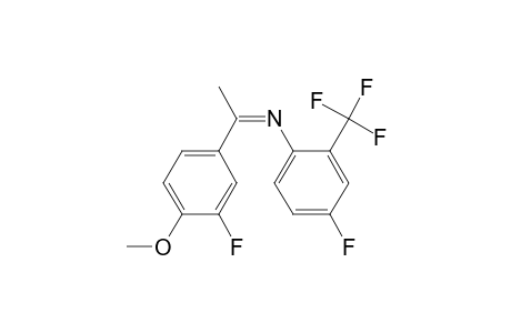 4-Fluoro-2-trifluoromethyl-N-[1-[3-fluoro-4-(methoxy)phenyl]-ethylidene]aniline