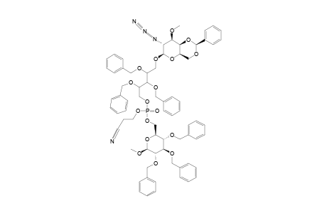 (METHYL-2,3,4-TRI-O-BENZYL-BETA-D-GLUCOPYRANOSID-6-YL)-2-CYANOETHYL-1-O-(2-AZIDO-4,6-O-BENZYLIDENE-2-DEOXY-3-O-METHYL-BETA-D-GALACTOPYRANOSYL)-2,3