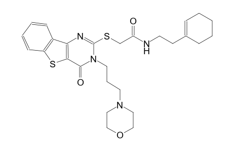 N-[2-(1-cyclohexen-1-yl)ethyl]-2-({3-[3-(4-morpholinyl)propyl]-4-oxo-3,4-dihydro[1]benzothieno[3,2-d]pyrimidin-2-yl}sulfanyl)acetamide