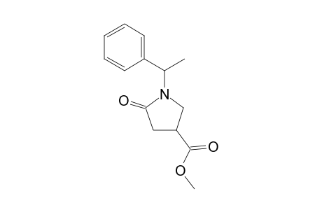 3-Pyrrolidinecarboxylic acid, 5-oxo-1-(1-phenylethyl)-, methyl ester