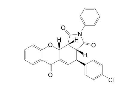 4-(4-CHLOROPHENYL)-1,3-DIOXO-2-PHENYL-3A,4,11A,11B-TETRAHYDROPYRROLO-[3,4-C]-XANTHONE