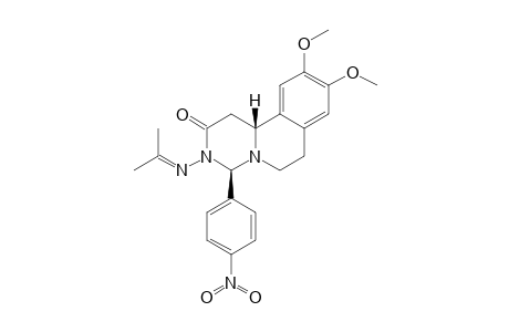 (4R,11bR)-9,10-dimethoxy-4-(4-nitrophenyl)-3-(propan-2-ylideneamino)-4,6,7,11b-tetrahydro-1H-pyrimido[6,1-a]isoquinolin-2-one