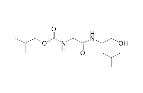 Isobutyl 2-([1-(hydroxymethyl)-3-methylbutyl]amino)-1-methyl-2-oxoethylcarbamate