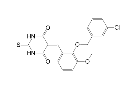 5-{2-[(3-chlorobenzyl)oxy]-3-methoxybenzylidene}-2-thioxodihydro-4,6(1H,5H)-pyrimidinedione