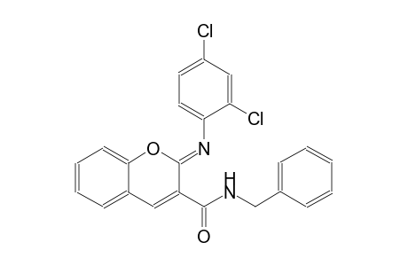 (2Z)-N-benzyl-2-[(2,4-dichlorophenyl)imino]-2H-chromene-3-carboxamide