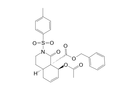 endo-(4aRS,8RS,8aRS)-8-Acetoxy-8a-(benzyloxycarbonyl)-2-(p-toluenesullfonyl)-1-oxo-1,2,3,4,4a,5,8,8a-octahydroisoquinoline